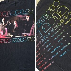 Coldplay 2012 Shirt Unisex Medium Black Mylo Xyloto Tour Concert